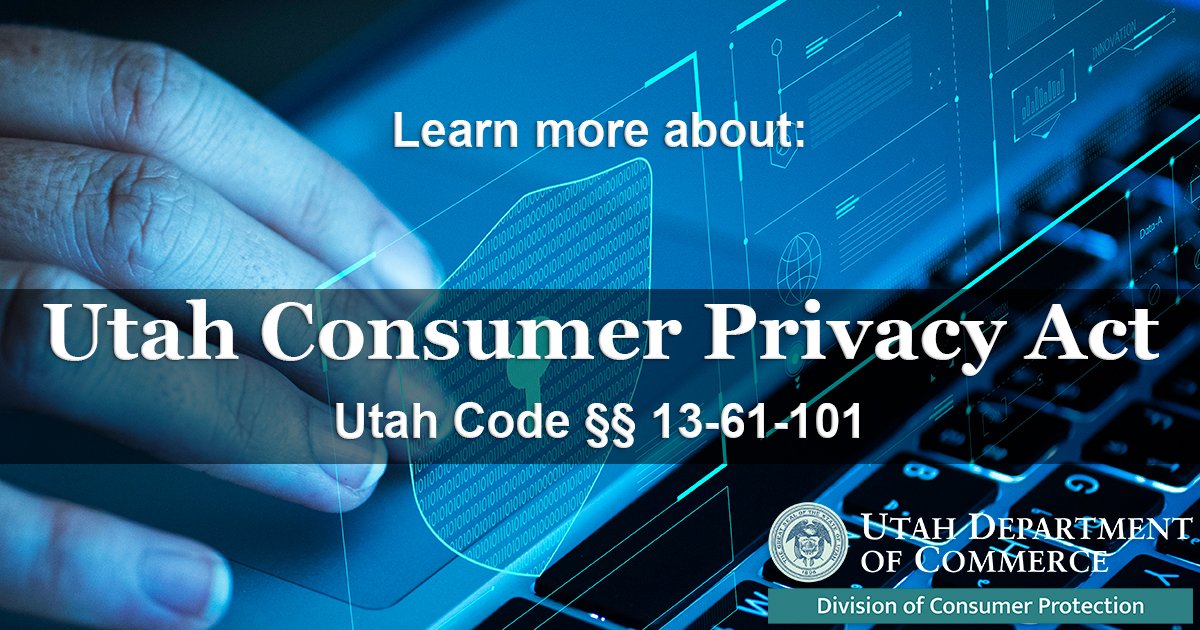 In Utah, you have the right to any personal #Data a business might collect from you, according to the Utah Consumer Privacy Act, a new law enacted December 31, 2023. Read more about your rights and businesses' responsibilities under the new law: dcp.utah.gov/ucpa/