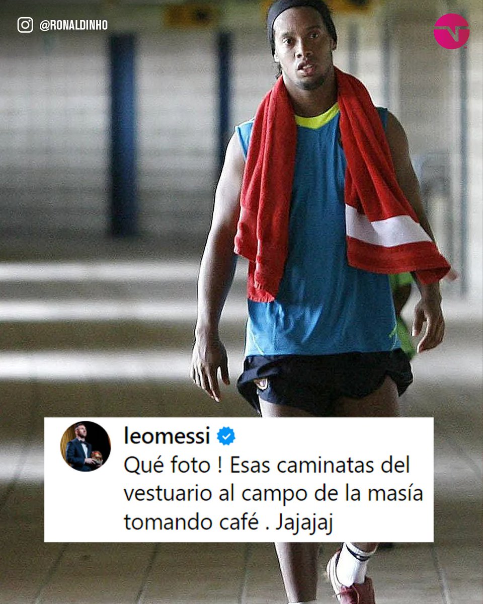 giraltpablo's tweet photo. El comentario de Messi a Ronaldinho en Instagram. 

Una dupla inolvidable 🪄🤩 https://t.co/ocafQ3JYVk