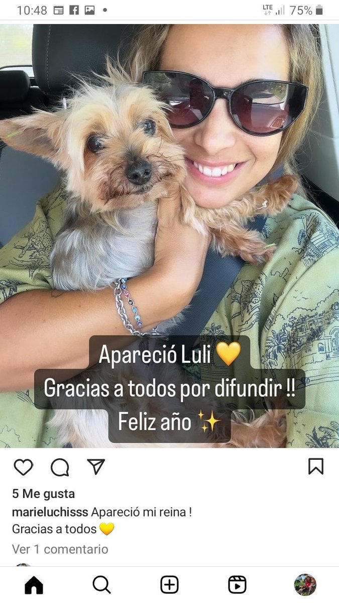 Muchísimas gracias a todos los que se preocuparon por Luli. Ya está en su casa