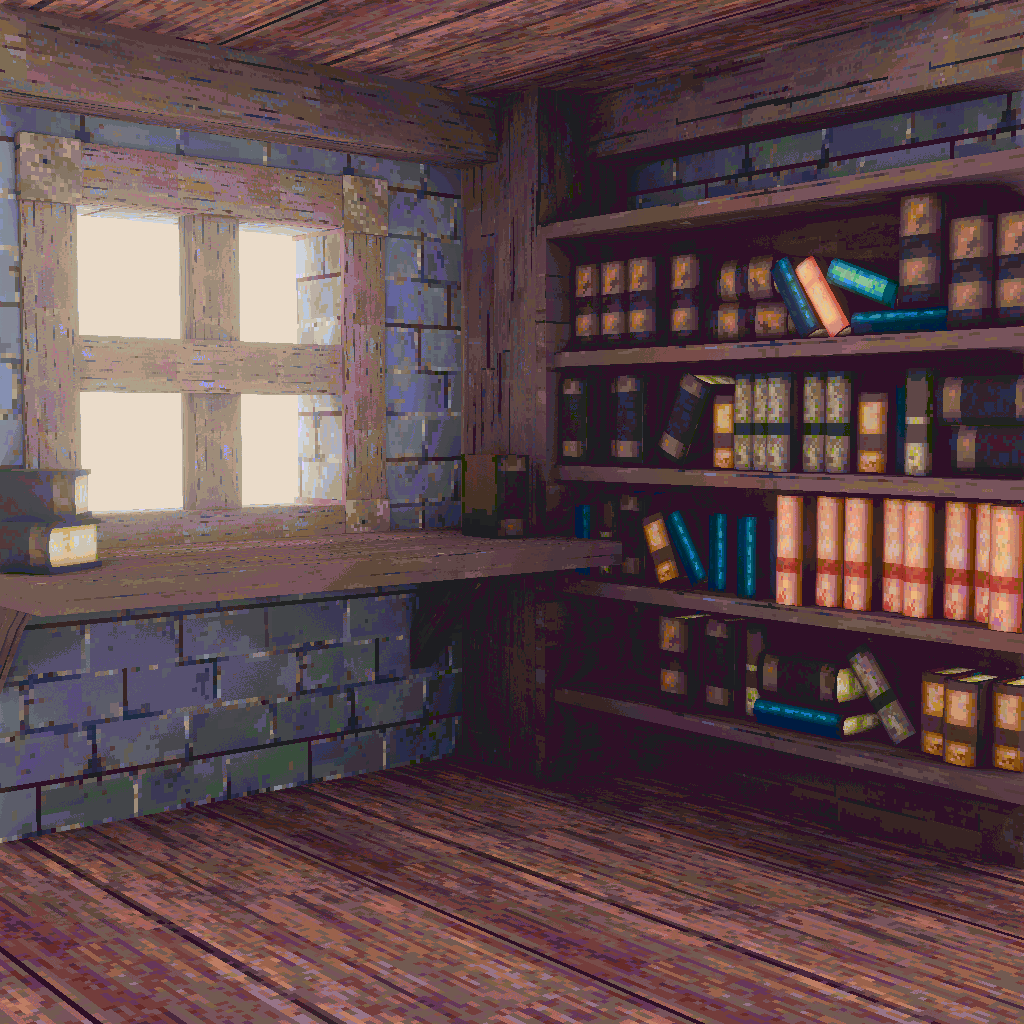 A pixelart dungeon library!

#pixelart #lowpoly #blender