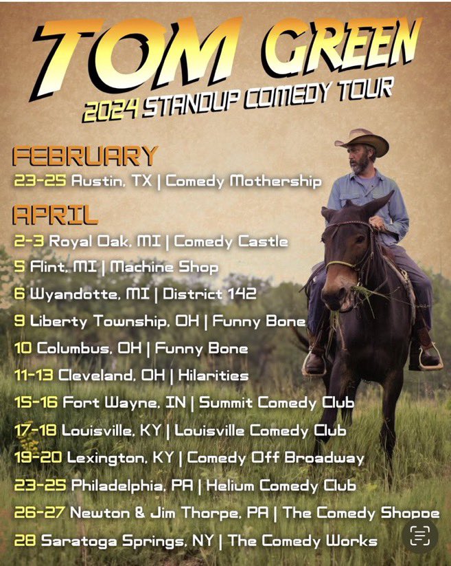 Get tickets to my 2024 standup shows!