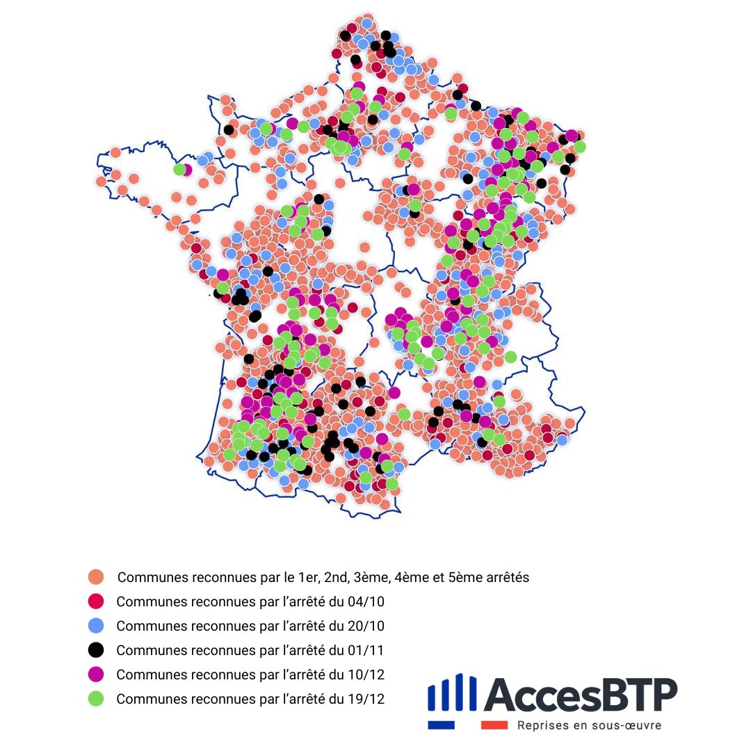 BtpAcces's tweet photo. ❗NOUVEL ARRÊTÉ CAT-NAT - 1ç/12/2023📷   Sécheresse : 105 communes ajoutées. AccesBTP à votre service.  Questions ? Contactez-nous au 0805 032 033.   Arrêté complet : https://t.co/x6GjPjEGkx
Restons solidaires ! https://t.co/VbKZWoWR4F
