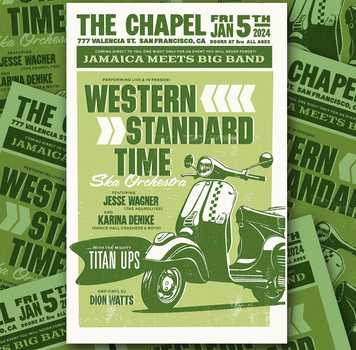 Coming Up... Western Standard Time Ska Orchestra (feat. Jesse Wagner &amp; Karina Denike) + Titan Ups + DJ Dion Watts this Friday, January 5! 💥 Get your tix here: tinyurl.com/2juk6m8k