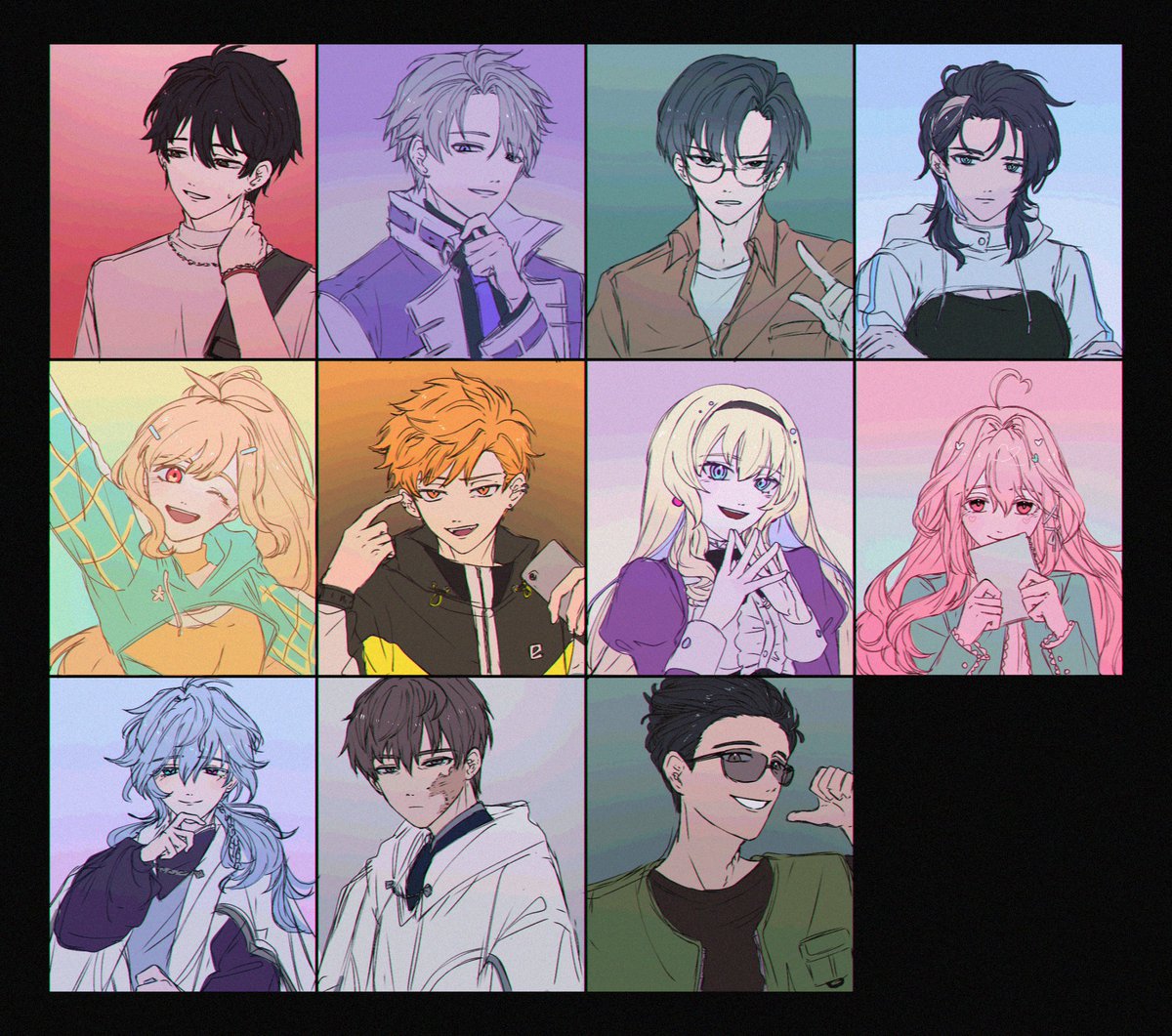 allenariaaa_0's tweet photo. Took a break from comms to doodle. I've been playing this game lately. Have an attempt to draw the cast.

#OAI #온아일 https://t.co/pzVkdCUSfp
