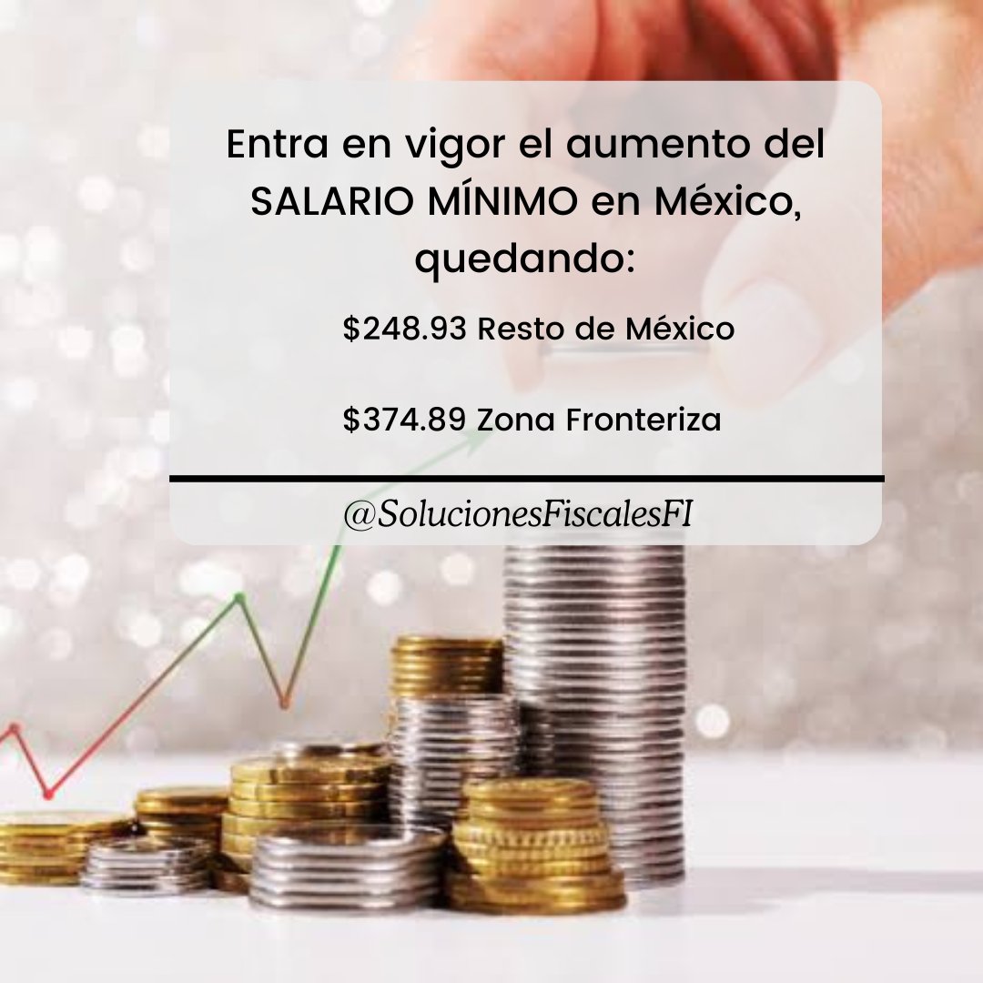 SolucionesFI's tweet photo. Aumento de #SalarioMínimo 2024 https://t.co/NiM1S272NT