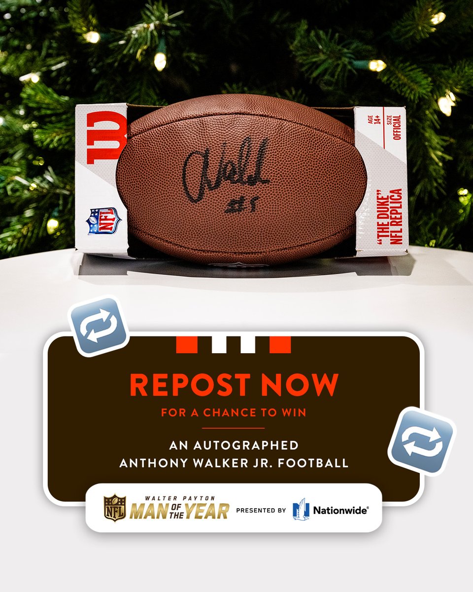 Browns's tweet image. Only a few days left to vote for @__AWalkJr for the #WPMOYChallenge, presented by @Nationwide! Today is a double vote day, so hit us with a repost to be entered to win a signed football signed AND be counted for 2️⃣ votes!!

🗳: brow.nz/5gi9