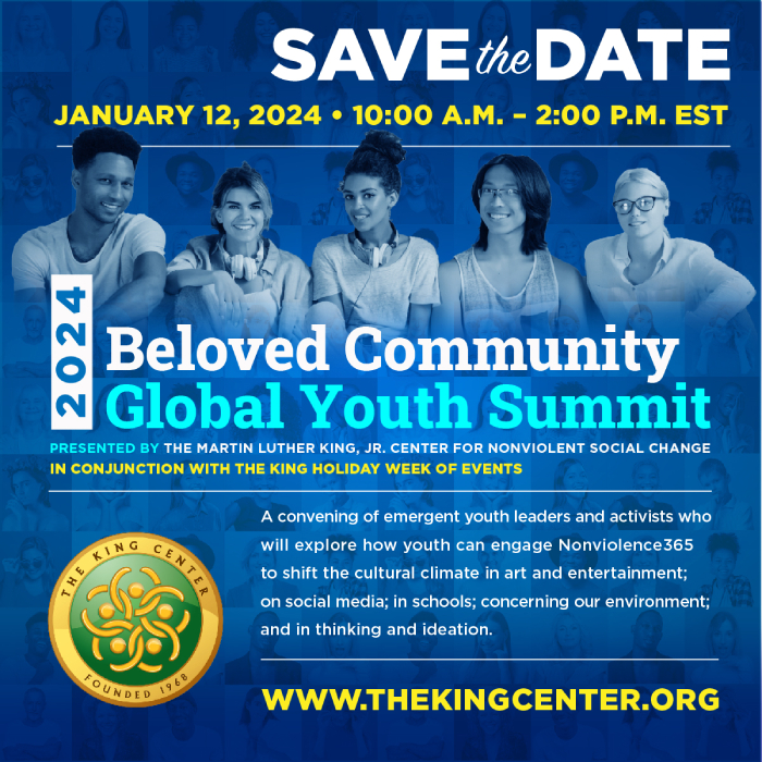 Emergent #youth #leaders are speaking out against violence and divisiveness, and it's time that we listen. Join The King Center as we host young luminaries and activists at our #BelovedCommunity #GlobalYouthSummit. Learn more at thekingcenter.org. #Nonviolence #BeLove