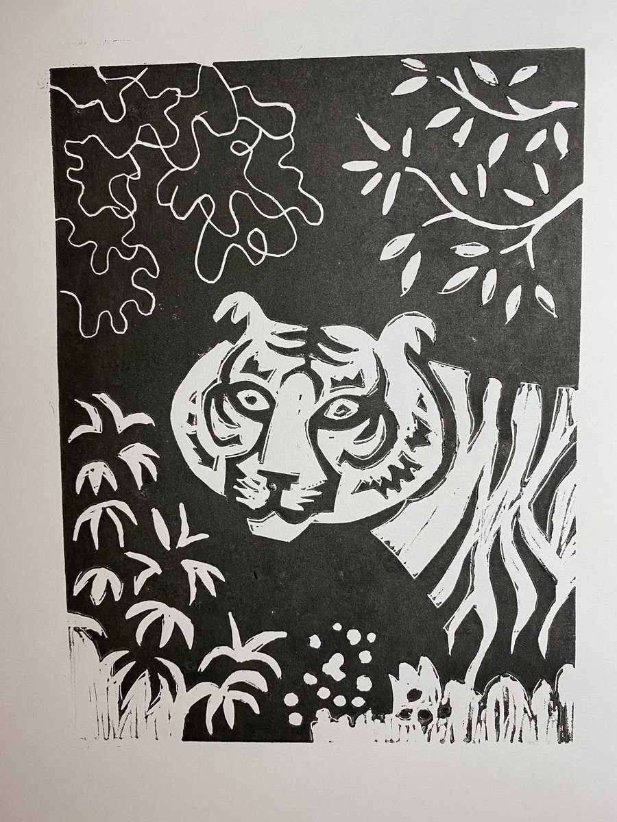 Happy new year! #linocut (thanks for design from Nick Morley)
