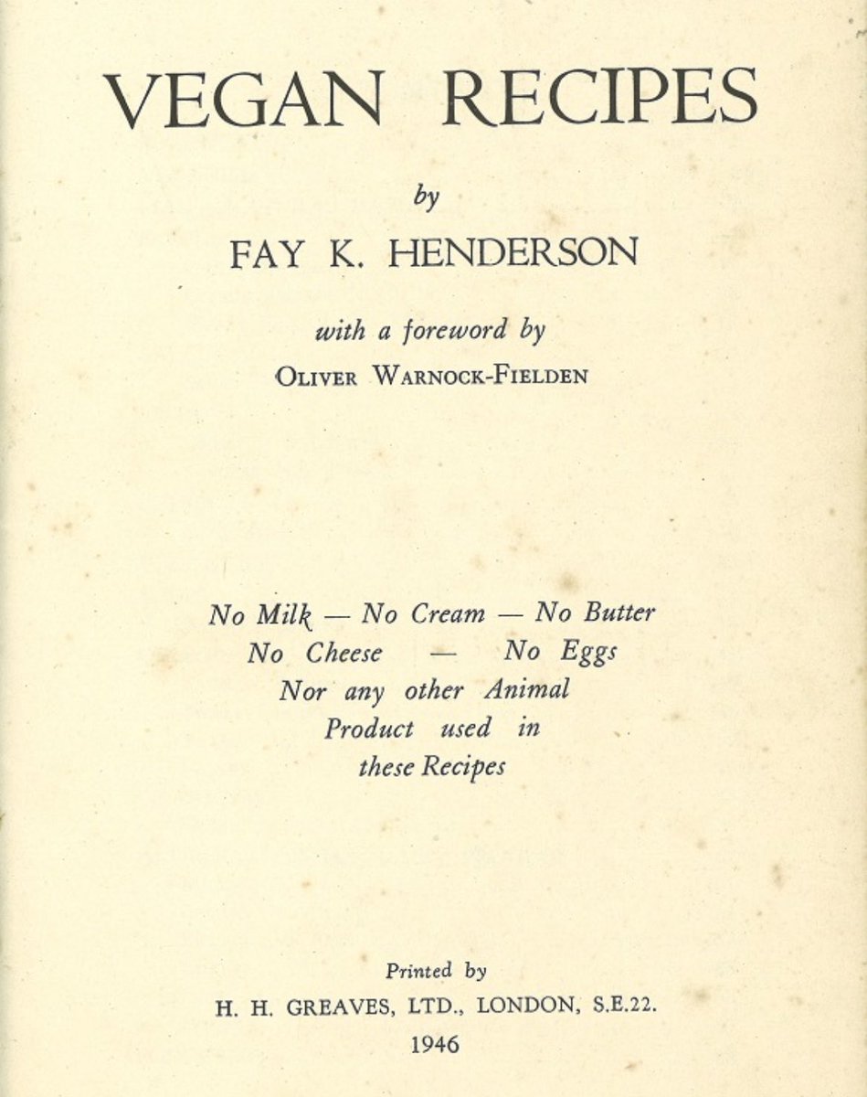 Vegan recipe book from 1946