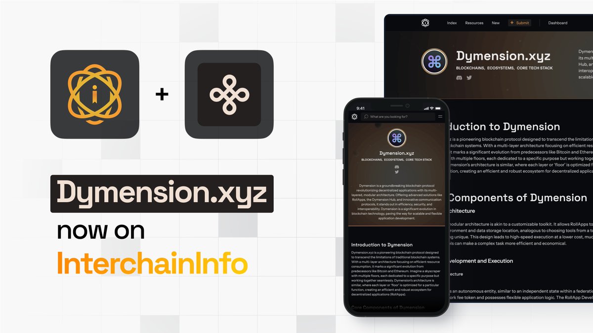 The $DYM #Airdrop for <a href="/dymension/">Dymension</a> is here, along with it's page in the Index!

Curious if you're eligible for the airdrop?
🔗 genesis.dymension.xyz
🔗 medium.com/@dymension/gen…

Not even sure what Dymension is?
We've got you covered,
🔗 interchaininfo.zone/indexes/dmensi…