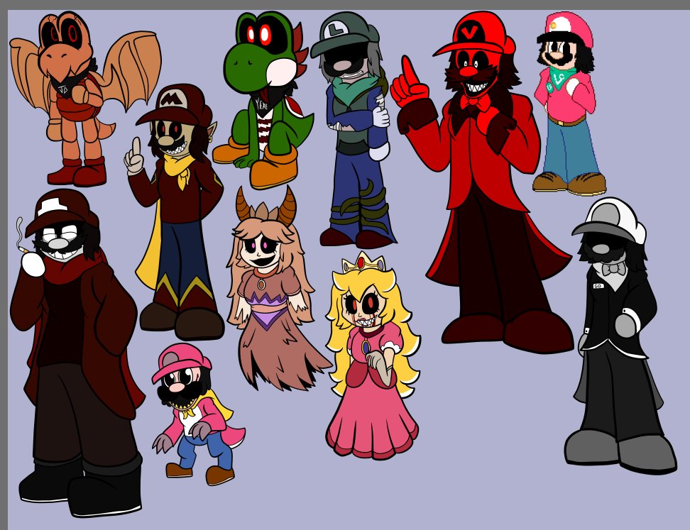 SsbBurger's tweet photo. I've drawn some FandomVerse designs for some Mario Madness characters! :D
What do y'all think of them? :0
#fandomverse #mariomadnessv2 #mariomadness https://t.co/w42homxzFK