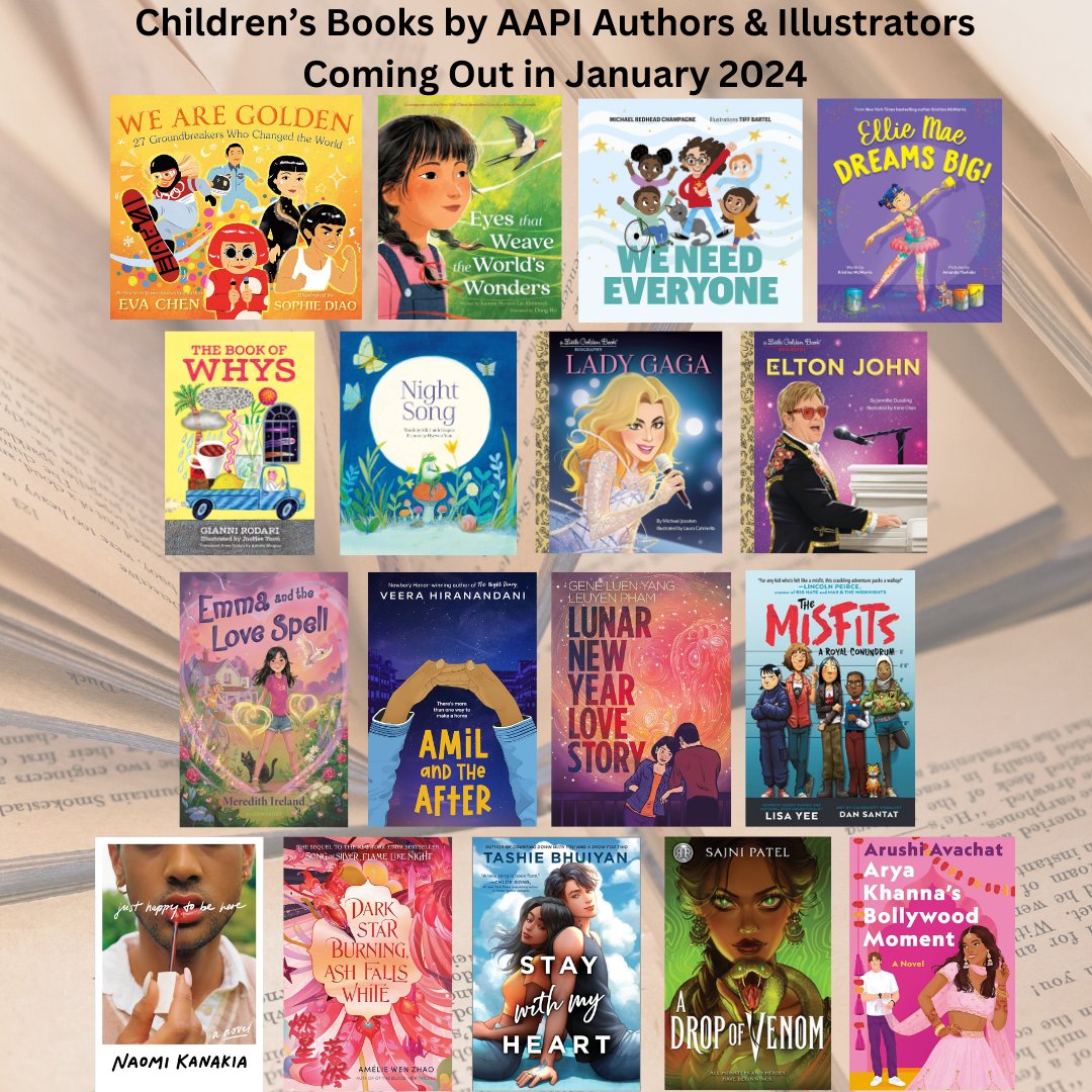 aaldef's tweet photo. With a new year comes many new books! Get a head start on your yearly reading goal with some of these adult and children's books coming out in January by AAPI authors and illustrators (some even pubbed today!).📚😊🌟 https://t.co/A6AvRAFuQt