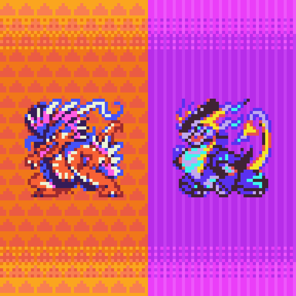 2024年辰年記念🐉32×32ポケモンドット絵 今年はスカーレット