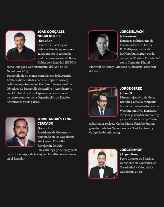 ilatina_agency's tweet photo. Alegría!
Nuestros Directores @jorgeimhof y @agostidaniel fueron distinguidos nuevamente por @WCompol en los “COMPOL 100 - Class of 2023”, entre las 100 personalidades más destacadas de la industria de la comunicación política. #Napolitans #WashingtonCOMPOL https://t.co/XyICi9z2B8