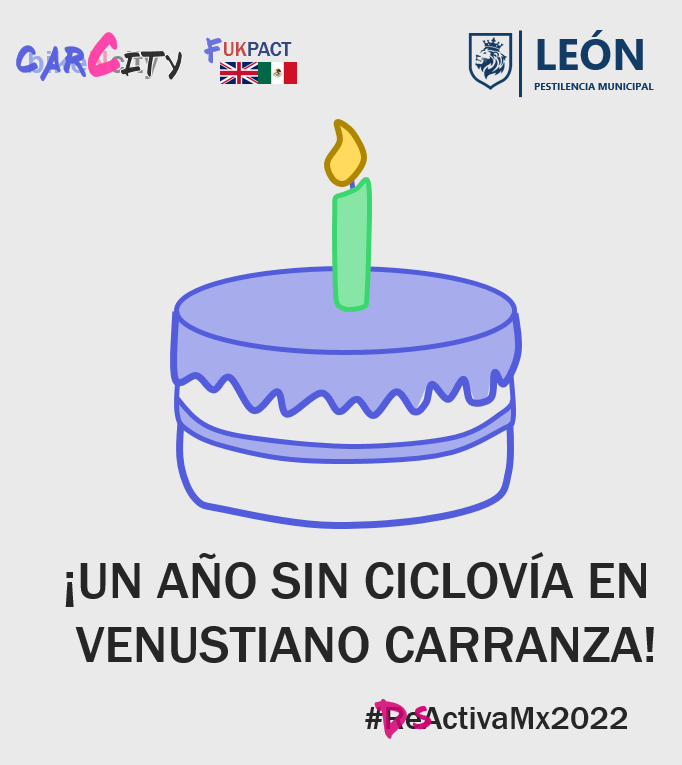 🥳Felicidades! <a href="/municipio_leon/">Municipio de León</a> <a href="/fabiosan25/">Fabio Sandoval</a> <a href="/CynChavezR/">Cynthia Chavez R</a> <a href="/DGOP_Leon/">Dirección General de Obra Pública León</a> <a href="/Implan_Leon/">Instituto Municipal de Planeación de León, Gto.</a> <a href="/movilidad_leon/">Movilidad León</a>

Se logro!🍾
🎉UN AÑO SIN CICLOVIA en el Venustiano Carranza

<a href="/bikencity/">bikeNcity</a>  #desActivaMx2022 #reActivaMX2022