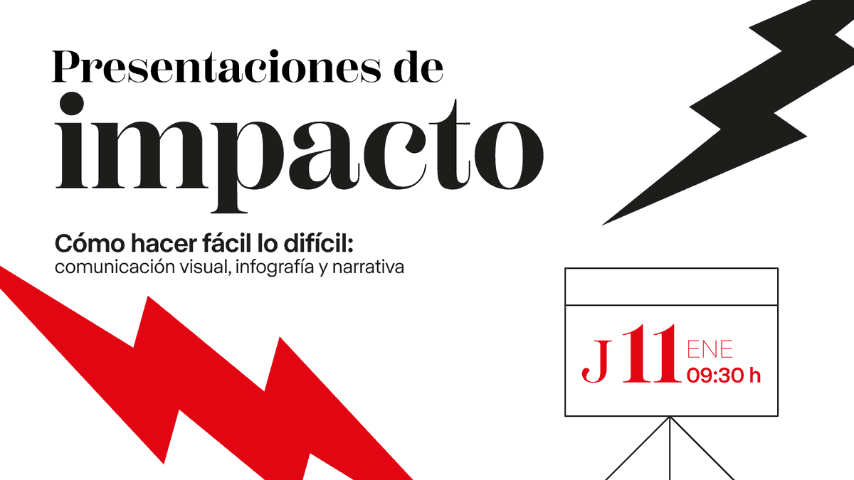 Comunicación visual, infografía y storytelling para empezar el año 👀

El próximo jueves 11, a las 9:30 h, te invitamos a un taller sobre presentaciones de impacto para hacer fácil lo difícil y mejorar tu comunicación ⚡️

Más info e inscripciones aquí: eventos.prodigiosovolcan.com/evento/hacer-f…