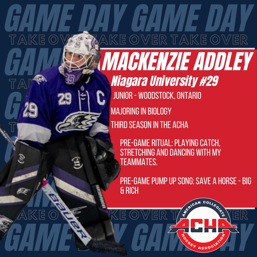 Join us over on Instagram for another player takeover! Today we've got Mackenzie Addley from @niagara_wacha showing us her day prior to taking on Indiana Tech at 7:00 pm EST. #achahockey #womenshockey