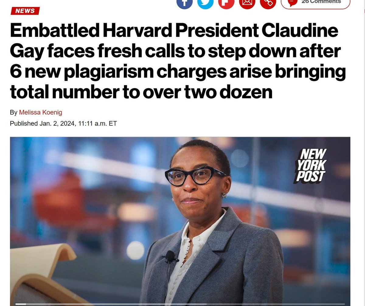 boriquagato's tweet photo. the truly amazing thing is not that claudine gay and many others like her have assembled academic careers that are entirely fraudulent.

it's that we have reached the stage where the purpose of the university has become so corrupted that top schools defend (or even lionize) it. https://t.co/hZnr5y2Iyr