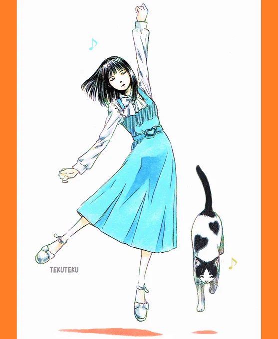 大変な年明けとなっておりますが気持ちは明るく弾むように踊るように軽やかに #猫好き #illustration #オリジナルイラスト 見た人に幸せを運ぶというハート猫にゃんです 