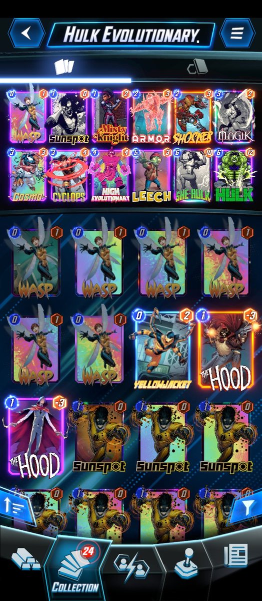 supremoxandrino's tweet photo. Before the season ends, using my last ticket to beat the Infinity Conquest with this Classic High Evolutionary Deck! Leech still the MVP. 🖐🏻👽💯
@MARVELSNAP @MarvelSnapZone #MarvelSnap #MarvelSnapZone https://t.co/ekf4ri1wid