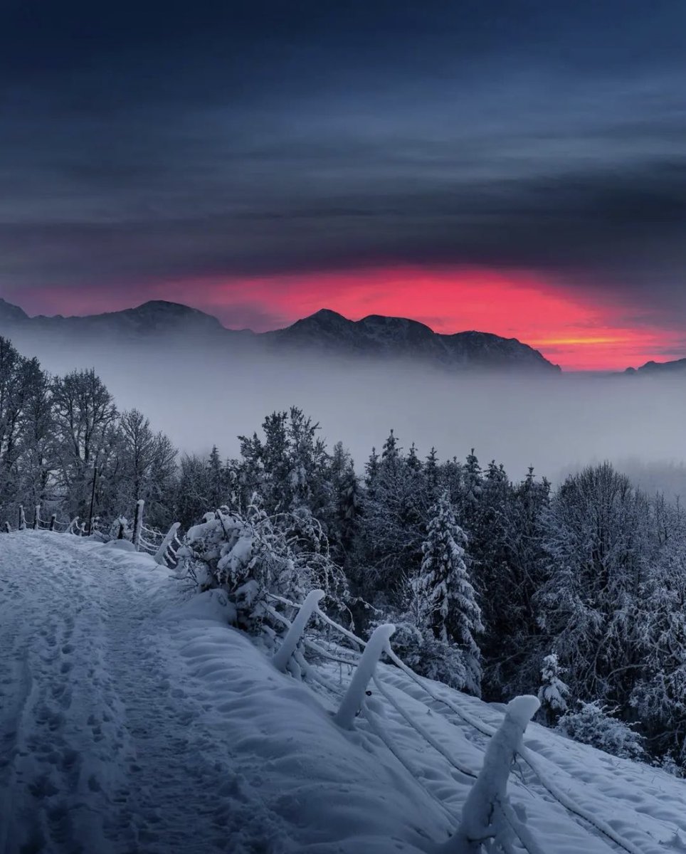 Winter Sunset in Austria 🇦🇹
