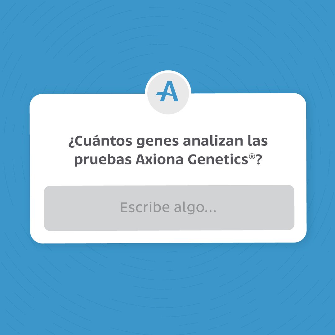 AxionaGenetics's tweet image. Las pruebas genómicas de Axiona Genetics impulsan el desarrollo de nuevas alternativas de detección y tratamiento para pacientes oncológicos.

Deslice a la izquierda y descubra los genes analizados en cada una de ellas.

Elija Axiona