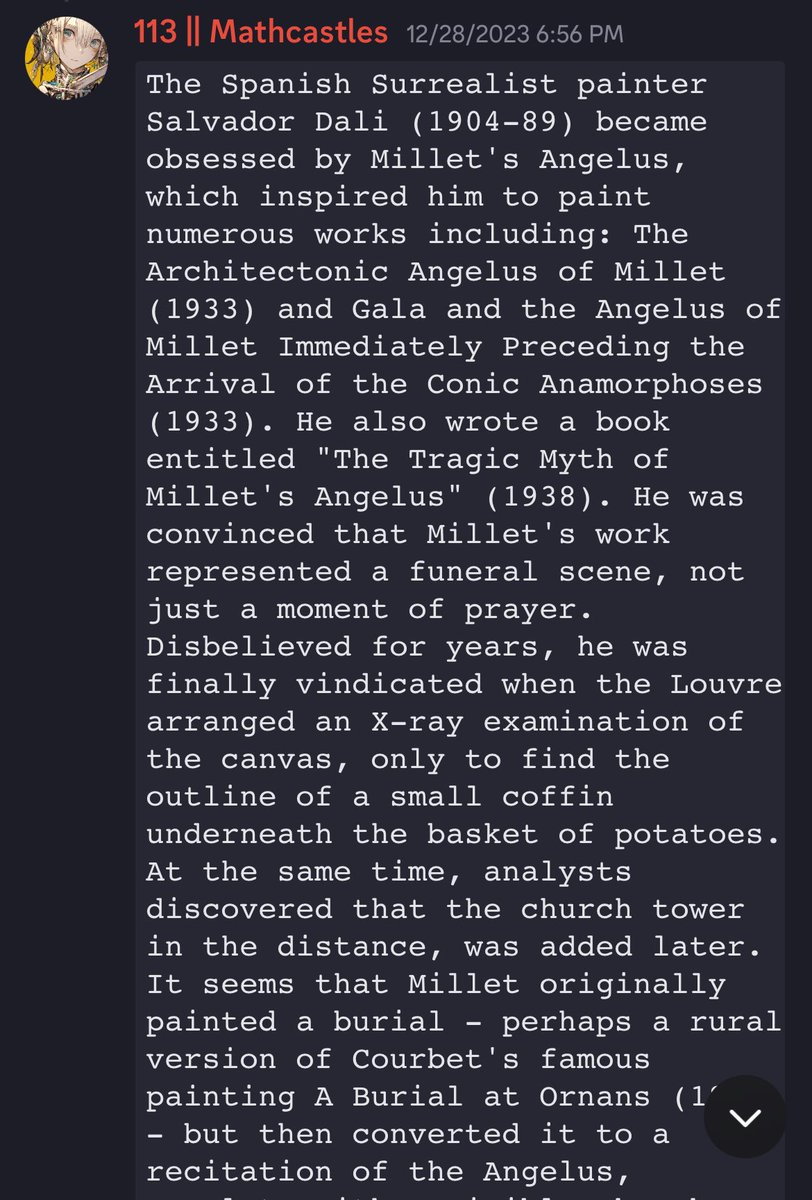 one more layer upon layer from the discord for the threads &amp; (questionable) meaning(s).

&amp; my favorite painting deep dive // reference in this space in a very very long time <a href="/0x113d/">113 ♖♖♖</a>.