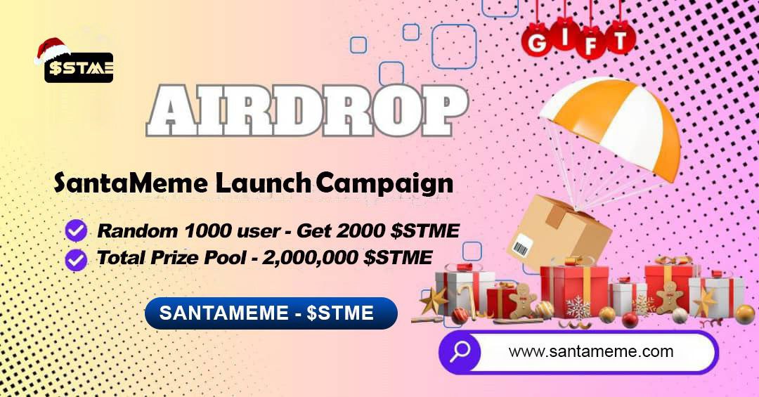 santamemeonsol's tweet photo. $STME Airdrop!

🔔Form Open For 24 Hours 

✅ Like & Rt this post
✅ Drop your $SOL address
✅ Join Telegram Group : https://t.co/HJyDllOXar
✅ Fill this Form: https://t.co/yKr2AYz1K6

$STME #santameme #memecoin #Airdrop #Solana #Giveaways We're stronger than #Bitcoin #XRC20  ARB #DOGGY #shib #Arb #bonk #GeminiFourthSMAinBKK #orca #Raydium #jupiter #cryptocurrency #bullish #listing Bitcoin
