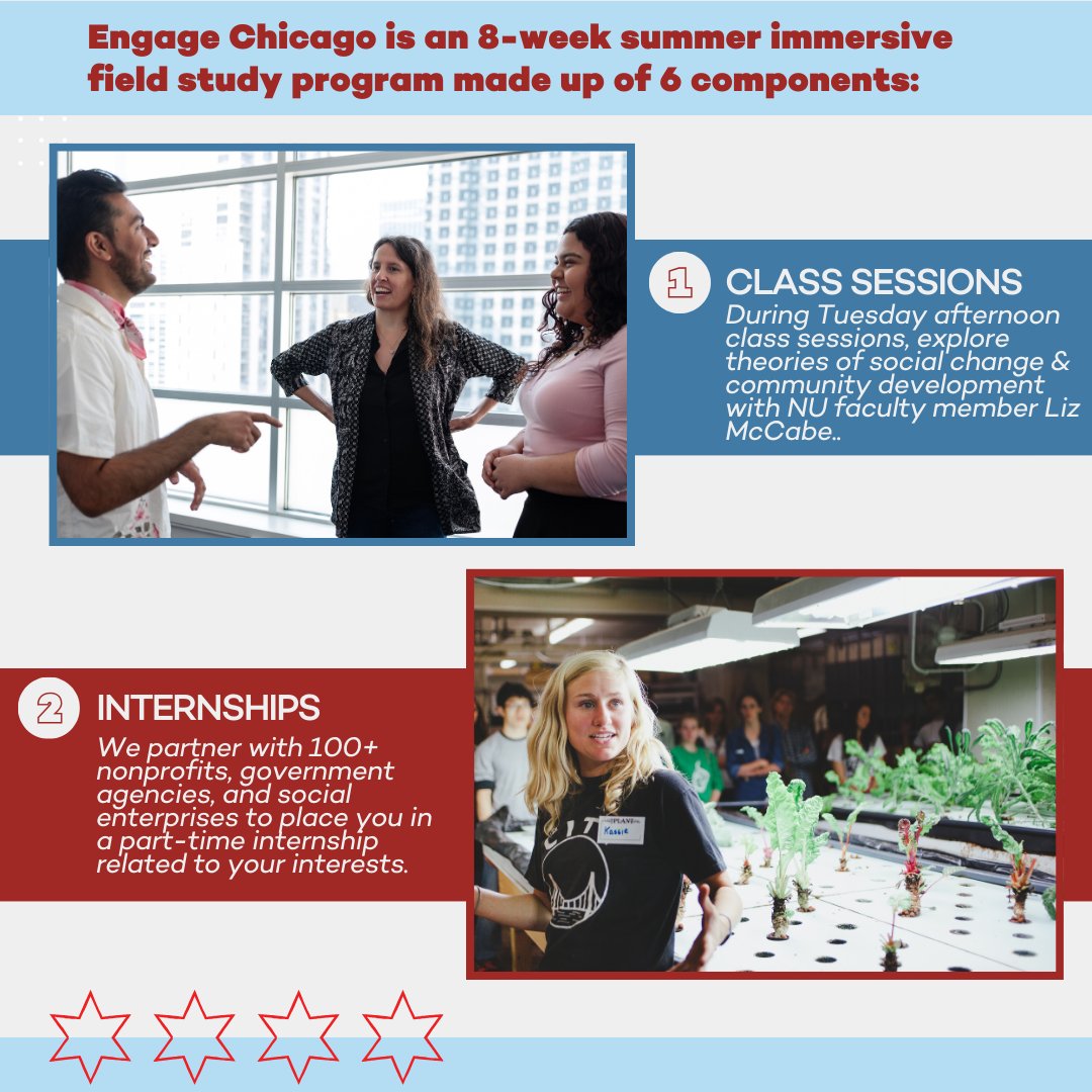 EngageChicago's tweet photo. It's time! Engage Chicago 2024 applications are now OPEN. Living, working, and enjoying the dynamic city of Chicago is a once-in-a-lifetime opportunity.  To learn more about EC 2024, go to https://t.co/lknITEgMTd 🌇💙 #EngageChicago2024#ChicagoInternship#NU https://t.co/InkjeyqVsu
