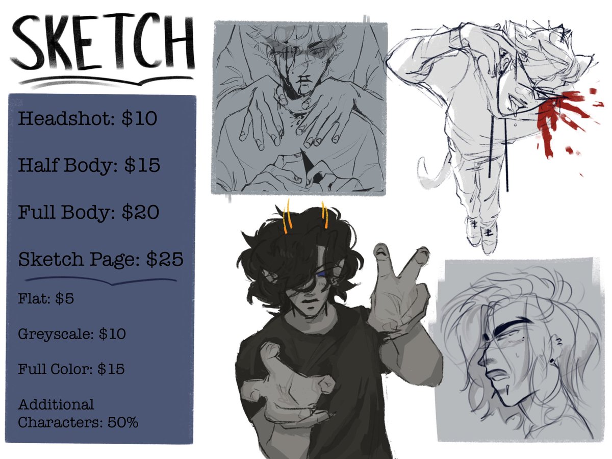 deathdirk69's tweet photo. New year new com sheet… I got vigorously bullied into changing my prices and reposting it so yeah. If you have any questions feel free to ask #commisionsopen https://t.co/vrSaf6wQfI