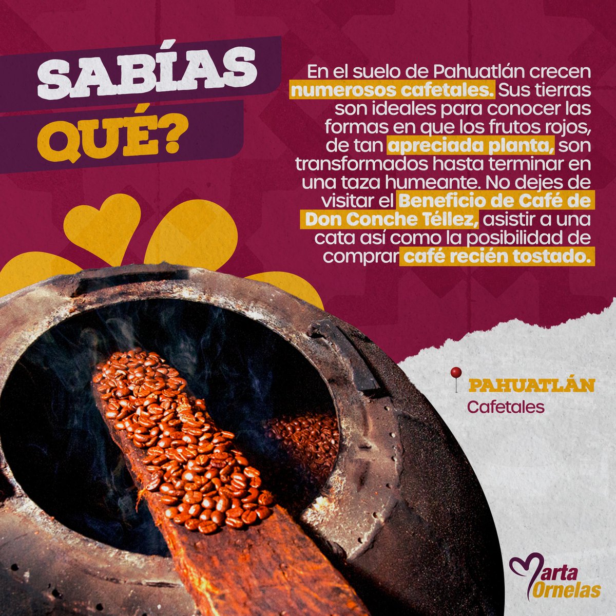 Marta_OrnelasG's tweet photo. ¿Sabías que en las tierras de Pahuatlán, la magia no solo está en el aire sino también en sus cafetales? Déjate llevar por el viaje sensorial desde la cosecha hasta la taza. ☕ #TienesGanasDePuebla #TienesGanasDePahuatlán #PuebloMágico https://t.co/qaw0OVXGiZ