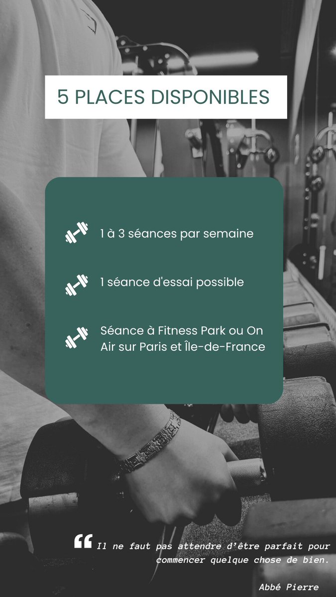 Flotivation's tweet photo. ⚠️ Annonce importante ⚠️

Contactez-moi dès maintenant et commencez à atteindre vos résolutions 2024 ! 
Que vous cherchiez à perdre du poids, gagner en muscle ou améliorer votre santé globale, atteignons vos objectifs ensemble ! 📩 https://t.co/62g845BgCt
