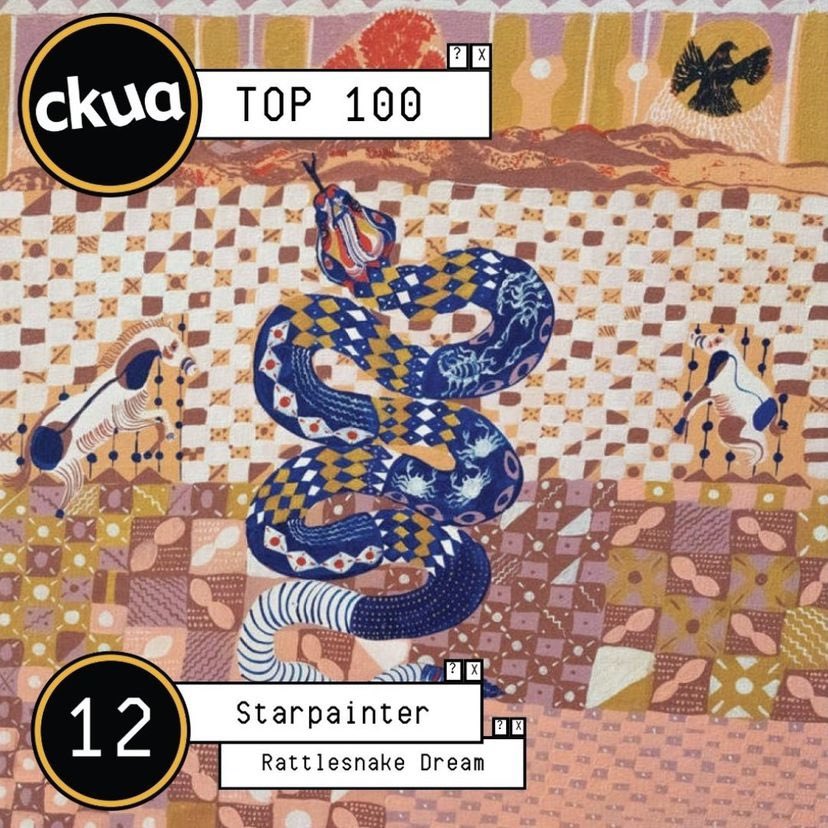 StarpainterBand's tweet photo. Rattlesnake Dream was @ckuaradio’s #12 most played record of 2023! Thanks for all the spins, CKUA!! We’re grateful to all the hosts and programmers who have been playing our songs. You’ve had a big impact on our band and how this record has been received. ❤️❤️❤️ https://t.co/mi03XGL8AU
