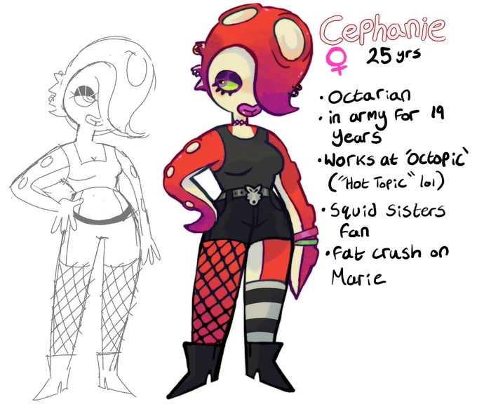 octarian oc time babeyyy,  left sketch is a concept

#splatoon #splatoon3 #splatoonoc #splatoonart 