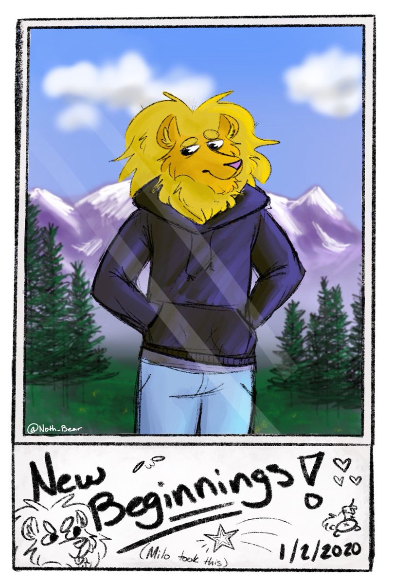 Canislupusboofs's tweet photo. Redraw from 4 years ago!

I feel as though my art reflect not only progress in my skills, but also in the way i carry myself and how i feel internally. Ive grown a lot in my personal life and it’s crazy to actually see that sorta thing reflected in my art. https://t.co/PHT6PrrfYV