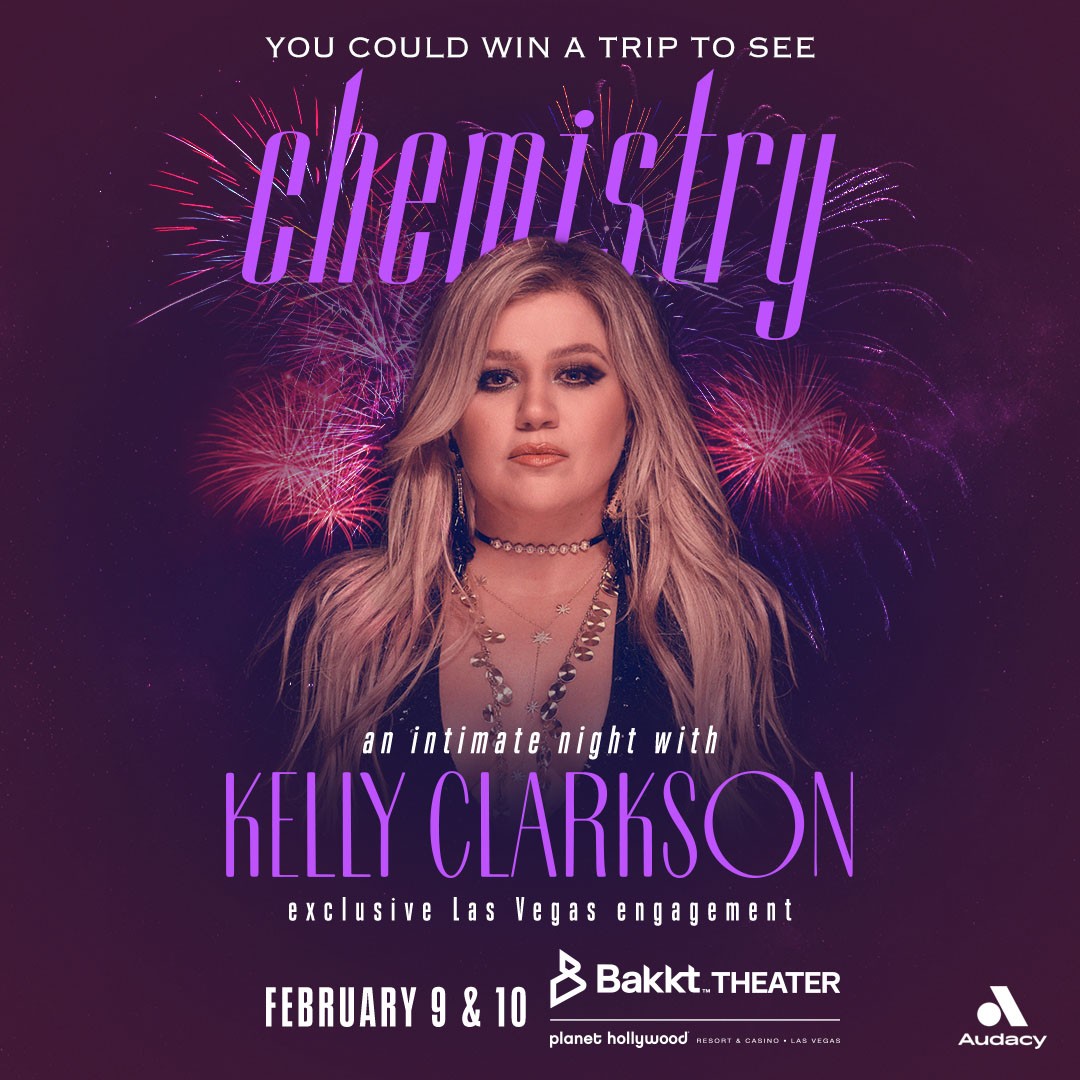 MAGIC 106.7 on X: "Already need another vacation!? Starting Monday Jan. 8th, win a trip for two to see Chemistry… an intimate night w/ Kelly Clarkson on Feb. 9, 2024 at Bakkt