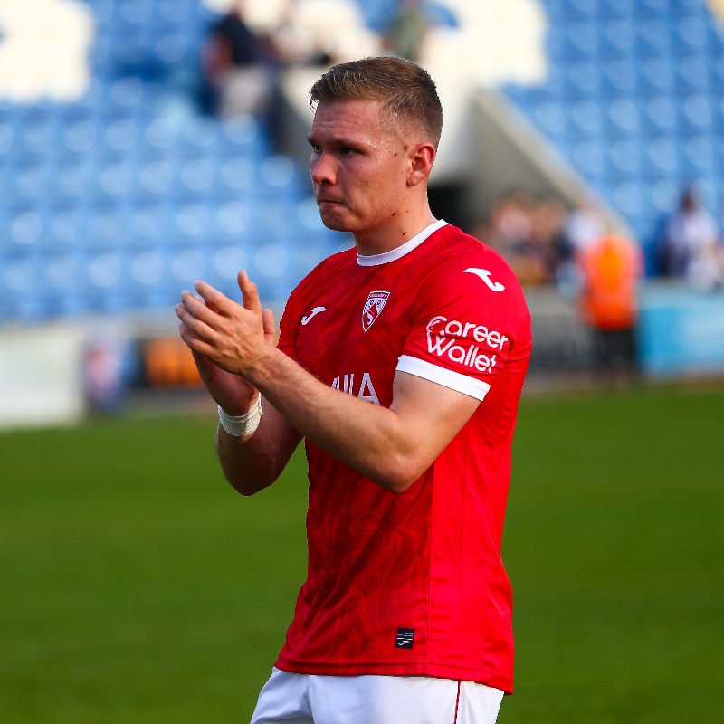 MorecambeFC's tweet photo. Ethan Walker has left Morecambe Football Club after being recalled by @Rovers.

#UTS 🦐