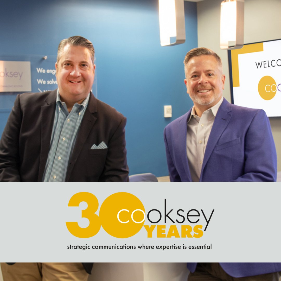 CookseyPR's tweet photo. 2023 marked another great year for our agency, and in 2024, Cooksey is proud and excited to turn 30! Keep an eye on our social feed throughout 2024 as we celebrate the milestone events, amazing clients and terrific team members that have made this three-decade journey possible. https://t.co/E0ySnb4B59