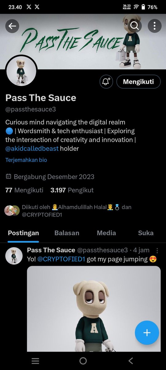 jihan_queenmas's tweet photo. @CRYPTOFIED1 @passthesauce3 Done
Wish me luck🤲🤲 https://t.co/dIKCIOKAFr