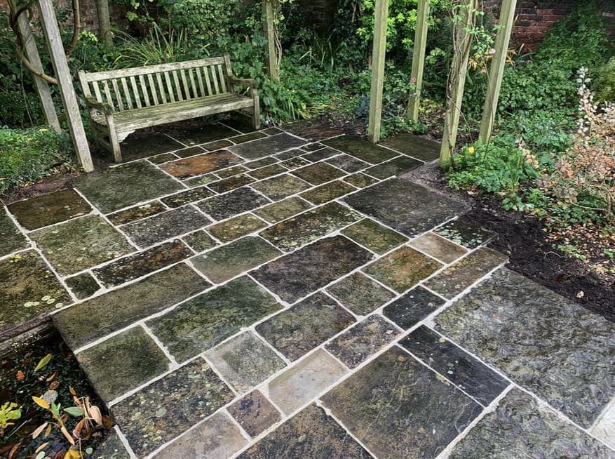 Dempseypaving's tweet photo. Reclaimed yorkstone patio #paving #patios #liverpool #merseyside #lancashire https://t.co/Tnq0pqt4Ne