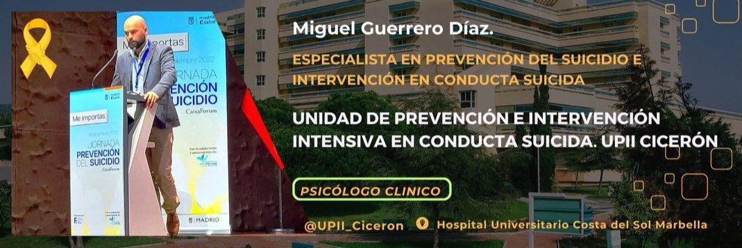 🎗️Si te preocupa el #suicidio, su prevención, intervención y posvención este perfil puede interesarte
🌐 Cuenta para divulgar de forma responsable, ética y científica contenidos relacionados con la conducta suicida.
📢 Ayúdame a difundirla por favor