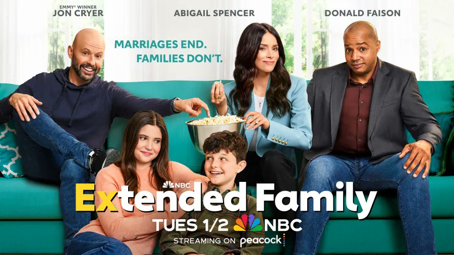 TVTango's tweet image. 🌟Watch tonight @NBC 8:30pm (Stream Next Day @peacock) New EXTENDED FAMILY #ExtendedFamily "The Consequences of Making Yourself at Home" Starring @MrJonCryer @abigailspencer #DonaldFaison #FinnSweeney #SofiaCapanna #LennyClarke About bit.ly/477ncBT