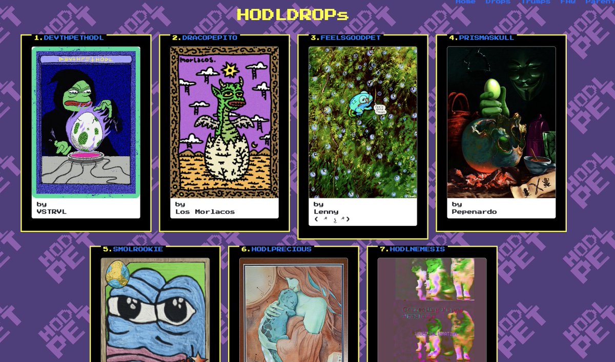 HodlPet's tweet photo. Get a HODLPET by the end of the week to get THEHODLERS and all future HODLDROPS and HODLCOMMONS! DISPENSER: https://t.co/FjMJXFD25n

Previous HODLDROPS are here: https://t.co/J117jAaM8Y https://t.co/RS0b6KJTZ2