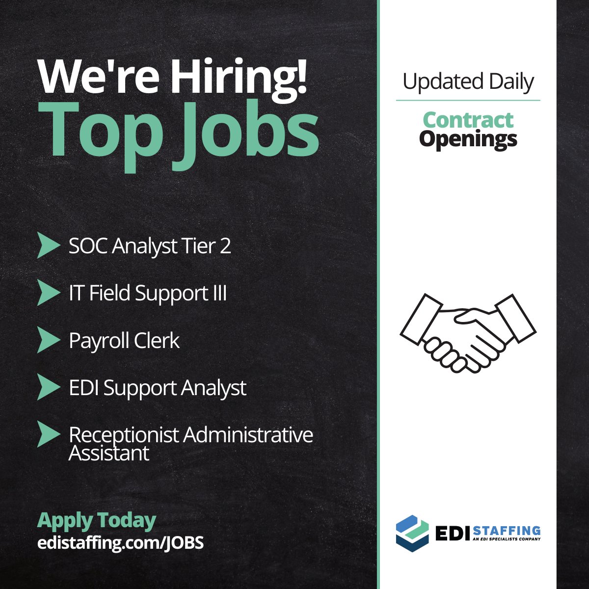 EDI_Staffing's tweet image. Happy Tuesday – Check out our latest contract openings!

Learn more &amp;amp; apply: hubs.li/Q02d_XcW0
#ContractWork #TopJobsTuesday