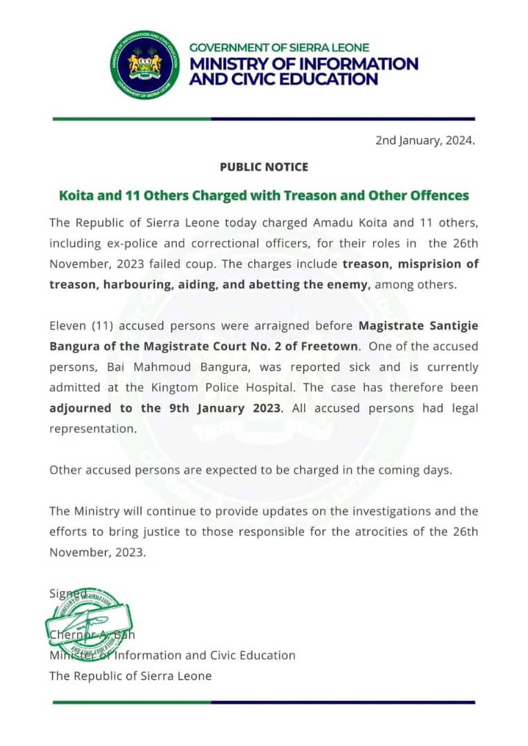 sierraeyesalone's tweet photo. #SierraLeone #saloneX #treasoncharges @Cee_Bah https://t.co/YaeJBnNopk