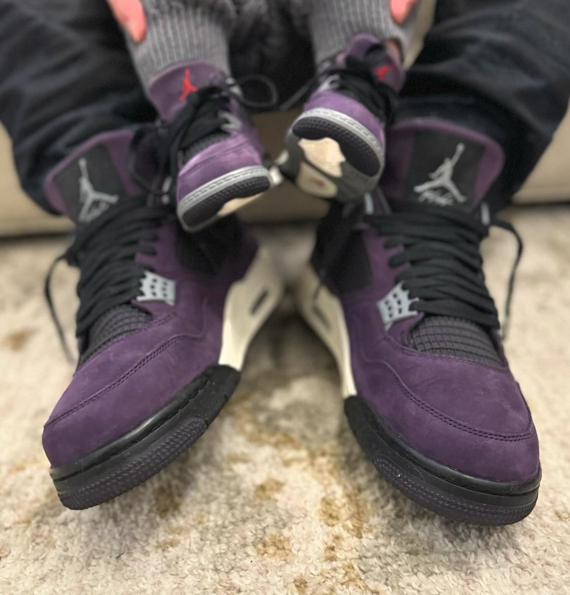 travis scott jordan 4 purple replica