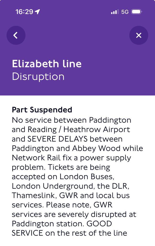 Gabrielamcfok's tweet photo. So I’m not going to be able to go back to Reading until 1830 which will be pack full of people from London because of the overhead wiring. 
Again. https://t.co/tQyp6xIPYY