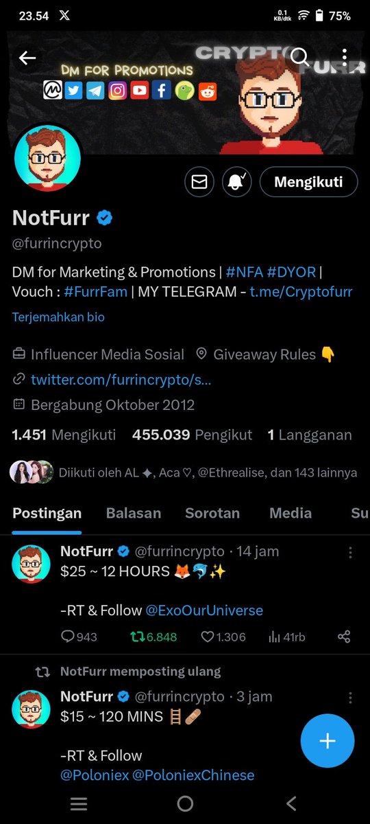 jihan_queenmas's tweet photo. @furrincrypto Done
Wish me luck🤲 https://t.co/jbNF13Cz9d