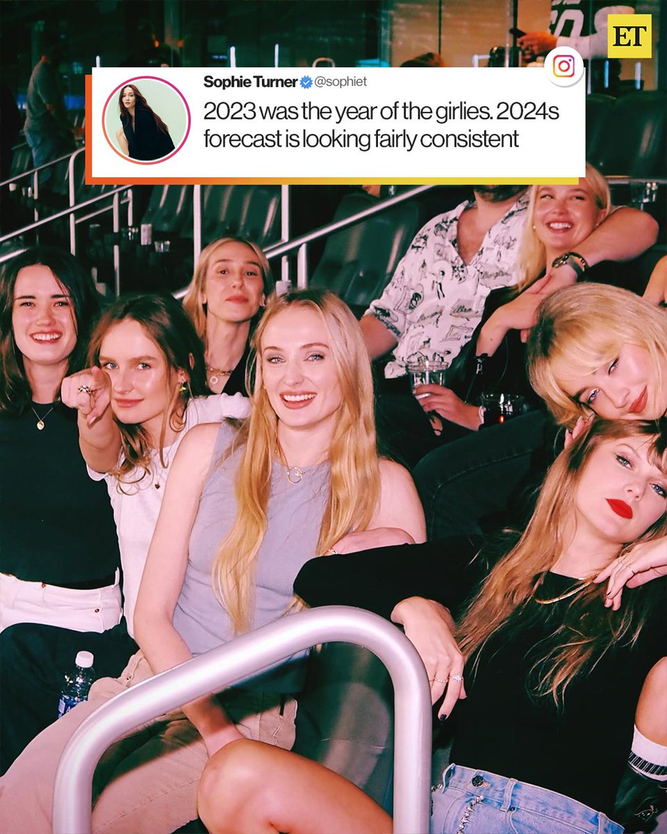 Sophie Turner is looking back at 2023 and titles it the year of the 'girlies' amid her divorce from Joe Jonas. She kicked off 2024 with a series of photos with her girlfriends, including Taylor Swift, and predicts that the new year will look 'fairly' similar. 🔗:…