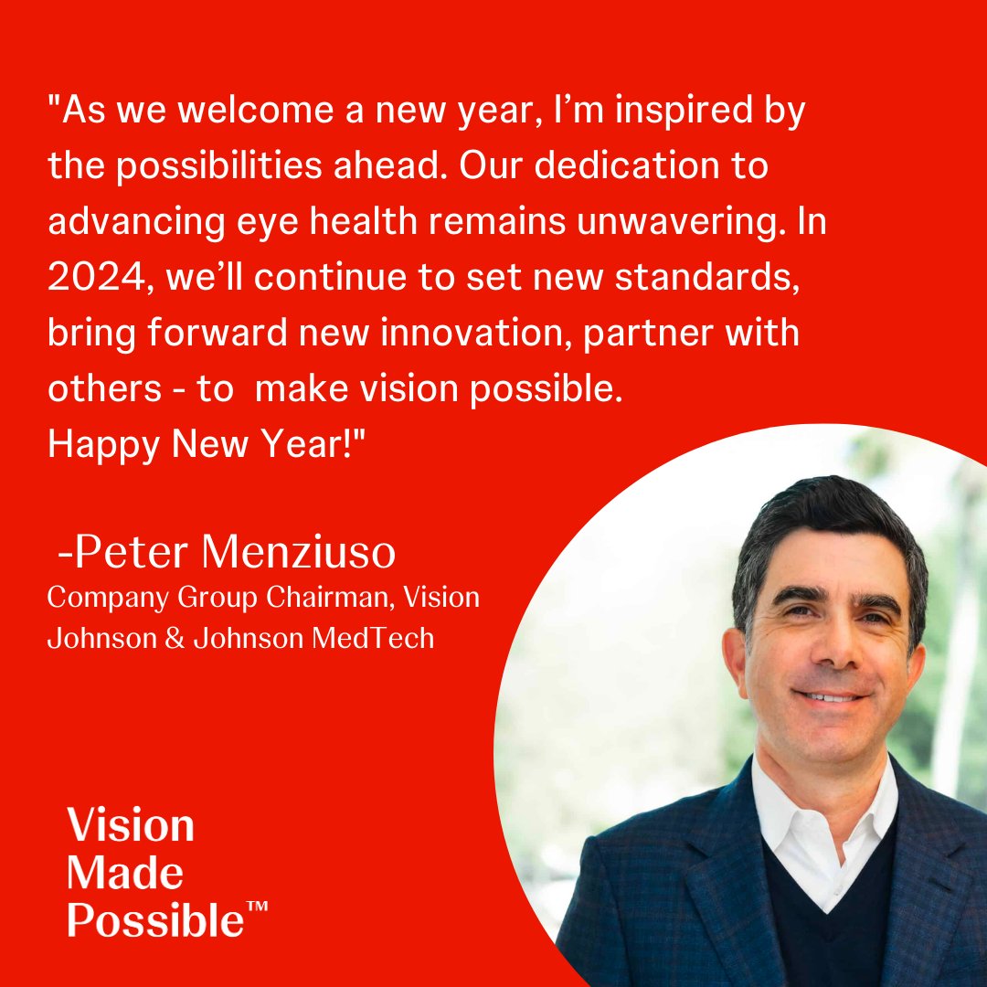 Happy New Year! As we ring in 2024, we are excited to embark on a journey of innovation, collaboration, and transformative eye care. May the new year be filled with moments of clarity, joy and the beauty of a world seen through bright, healthy eyes!